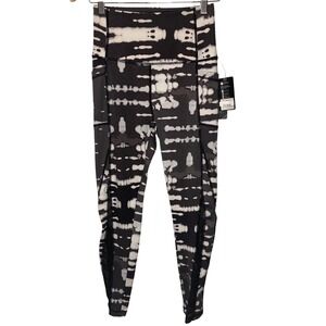 Better Sports Performance Tie Dye Compression Fit Leggings Black White Small NWT